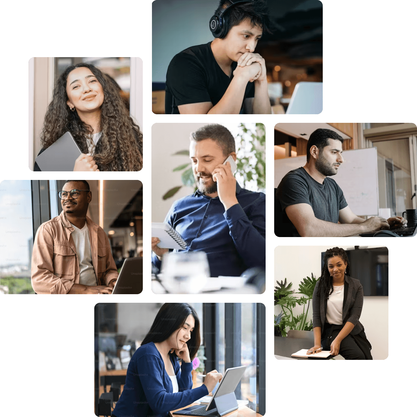 Collage of diverse users.